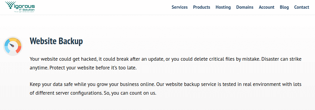 Website Backup Services